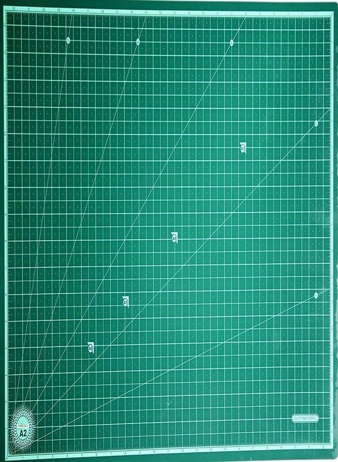 ArtRIght Plastic Double Sided Self Healing Eco Friendly 5 Layers Cutting Mat Imperial/Metric (A2 (24 Inch x 18 Inch, Green) - Image 1